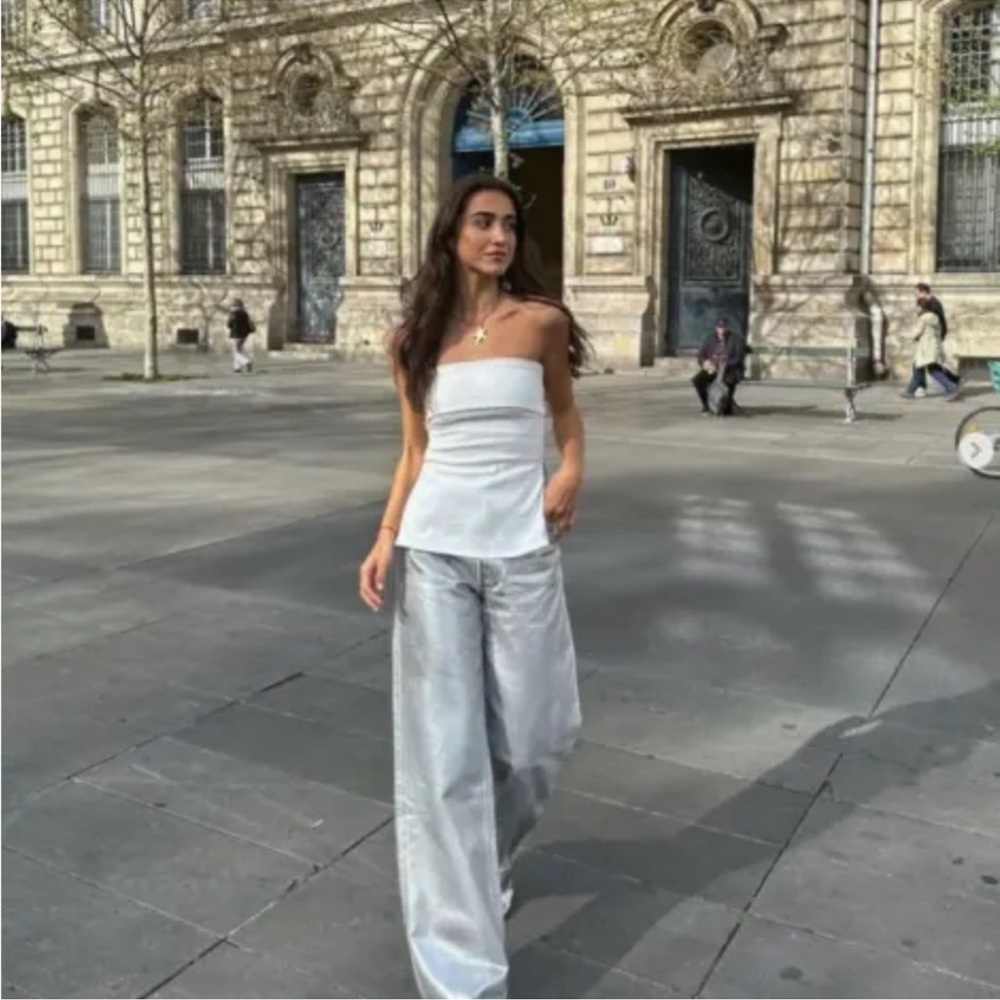 Zara ZW MID-RISE BOYFRIEND JEANS - Picture 10 of 16